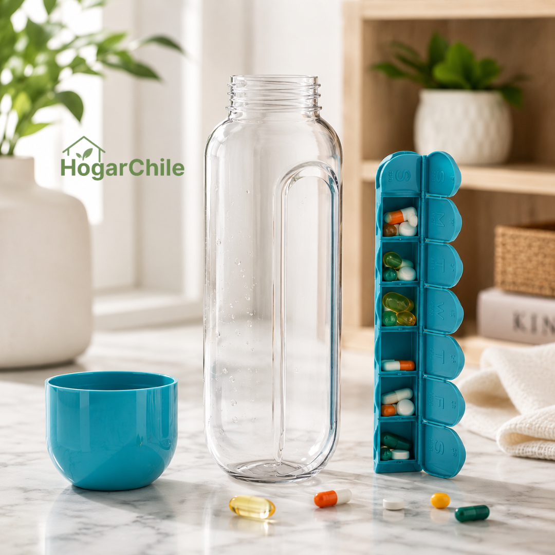 Botella Pastillero 3 en 1 | 600ML ⭐